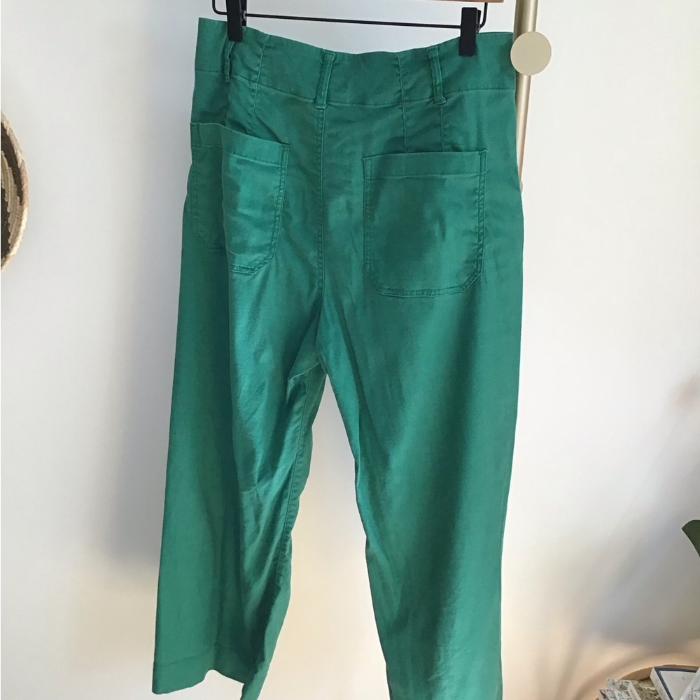 Anthropologie The Colette Linen Blend Crop Wide-Leg Pants by Maeve Size 30 - Picture 8 of 16